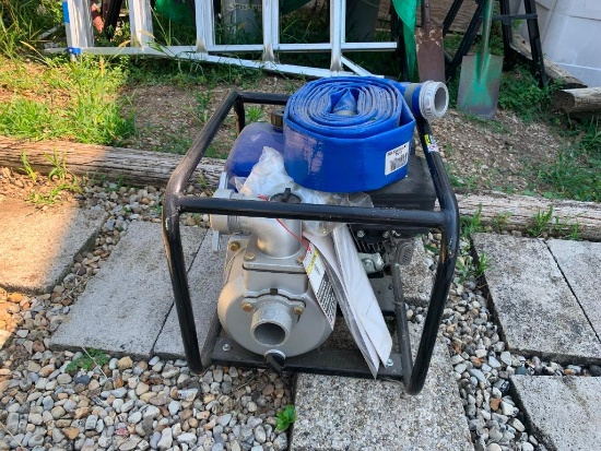 Central Machinery Portable Water Pump 6.5 HP Engine Model 95977. Has Compression.