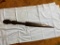 Tribal ebony wood sword or knife with figural handle