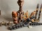 Group lot of carved wooden Tribal figures, statues