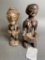 Luba Woman Tribal Wood Carving Plus one other