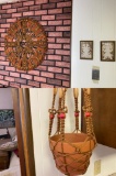 Macrame flower pot hanger, wall hanging, framed pieces
