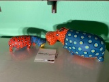 2 Ceramic Rhinos from Zimbabwe