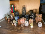 Group lot of vintage Owl Figurines And more
