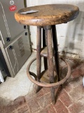 Antique Industrial Adjustable Stool