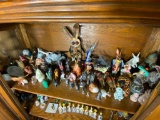 Giant shelf lot of Assorted Rabbits including Waterford, Baccarat