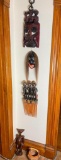 2 Wooden Carved Tribal Masks and more