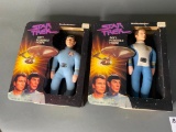 2 Star Trek Soft Poseable Figure Toys Knickerbocker Kirk, Spock