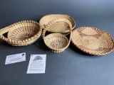 Group lot of baskets including Seagrass