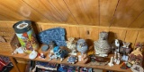Shelf Lot of assorted Decorative Items