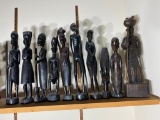 Group lot of carved Tribal African Figures