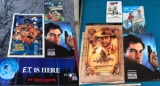 Group Lot of 8 Original 80s Movie Posters Indiana Jones, ET, James Bond etc