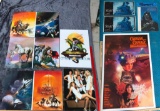 Group lot of vintage movie posters and more