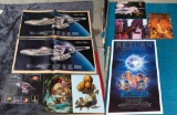 Group Lot of 8 Original 80s Movie Posters Star Wars, Star Trek, Fantasy