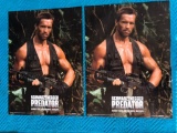 2 Vintage Original Schwarzenegger Predator Movie Posters