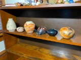 Shelf lot of Native American Ceramics Inc. Cherokee, Nemadji