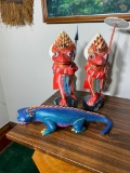 Oaxaca Mexican Folk Art Lizard PLUS frog figures