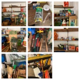 Wall Shelf Cleanout--Gardening Tools & More