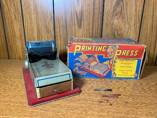 Vintage Marx Printing Press Toy