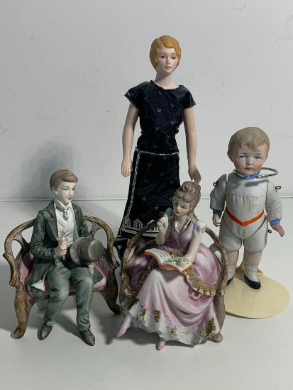 Group of Antique Dolls & Ceramic Figures