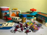 Playskool Blocks, California Raisin Figures, Little People Airport, Air Plane & Boat & More