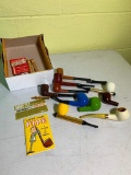 Great Group of Vintage Smoking Pipes & Pipe Accessories-Filto, Medico, Venturi & More