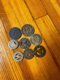 Group lot of antique tokens