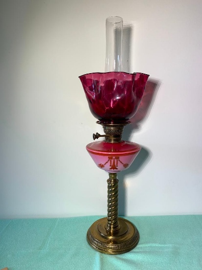 British Made Double Wick Oil Lamp