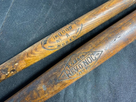 2 Vintage Baseball Bats Rev-O-Noc Rare!