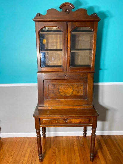 Nice Antique Walnut Butler's Secretary Desk c. 1870