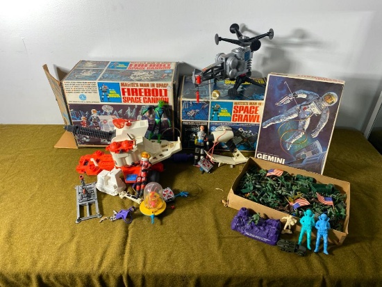 Vintage Toys Group Lot - Firebolt, Space Crawl, Gemini etc