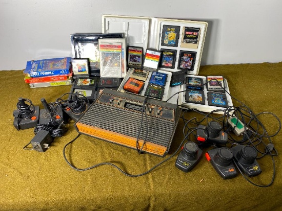 Vintage Atari System and Games Lot