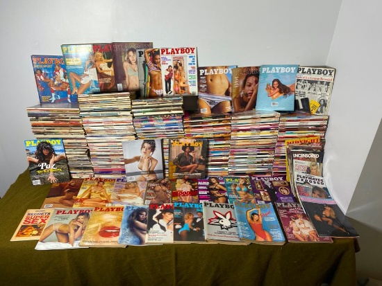 Giant Lot of Vintage Playboy Magazines