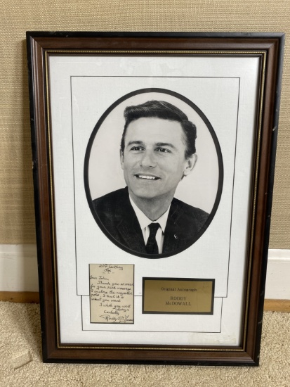 Vintage Roddy McDowall Autograph Letter Signed ALS in Frame