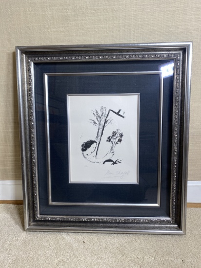 Vintage Signed Marc Chagall Print in Frame