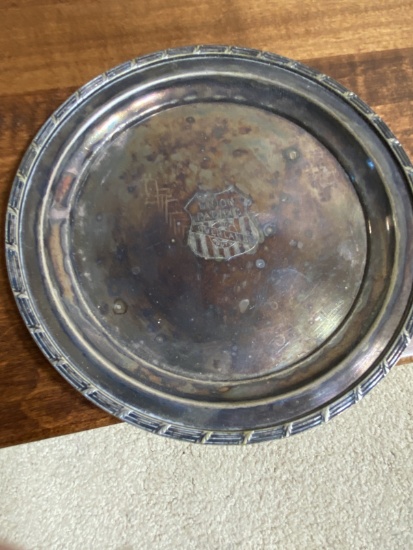 Union Pacific Overland Route Silverplate Plate