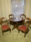 Beautiful Antique Walnut Drop Leaf Table with 4 Chairs