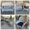 Great Group of White Wicker Patio Furniture