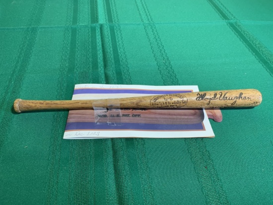 Floyd Vaughan 16 inch Mini Bat Manufactured by Louisville Slugger