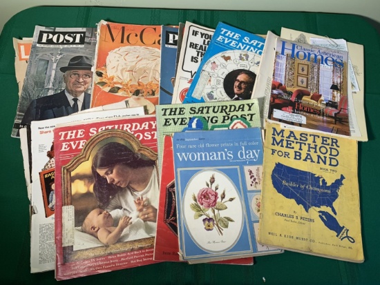 Group of Vintage Magazines  - Post, Women's Day, The Saturday Evening Post, Life & More