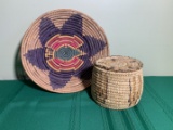 Great Early Woven Bowl & Basket