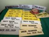 Movie Marquis Cardboard Signs & Jerry Anderson's Union Theatre Vintage Ticket Roll