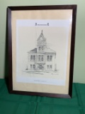 History of Richwood Ohio Municipal Building Framed Art