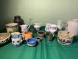 Great Group of Pottery & Glassware - Beaumont Brothers Pottery, Roseville Pottery,