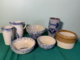 Group of Roseville Pottery &  BBP Beaumont Brothers Salt Glazed Stoneware Spoon Holder