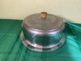 Vintage Aluminum Cake Dome with Glass
