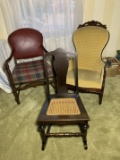 2 Antique Rocking Chairs & Side Chair