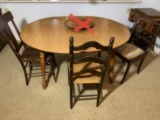 Dining Table with 3 Chairs.  Lazy Susan NOT Included in This Lot