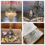 Early Rialto Theater Original Hanging Chandelier.  The One for Auction Is Not Assembled