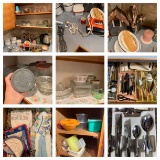 Great Group of Kitchen Items, Dishes, Tupperware, Utensils, Microwave, Cook Books & More