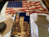 48 Star Flag, Military Life Jacket & Hat, Kennedy Wall Hanging & More